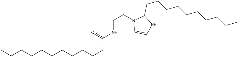1-(2-ラウロイルアミノエチル)-2-デシル-4-イミダゾリン 化学構造式
