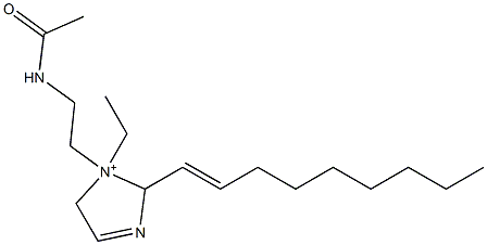 1-[2-(アセチルアミノ)エチル]-1-エチル-2-(1-ノネニル)-3-イミダゾリン-1-イウム 化学構造式
