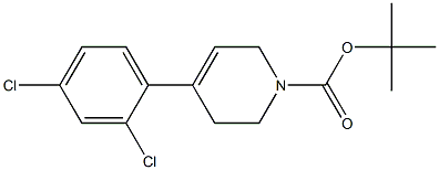 1-(tert-ブチルオキシカルボニル)-4-(2,4-ジクロロフェニル)-1,2,3,6-テトラヒドロピリジン 化学構造式