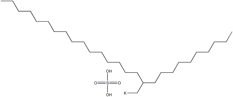 Sulfuric acid 2-decyloctadecyl=potassium salt