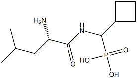 [(L-ロイシルアミノ)(シクロブチル)メチル]ホスホン酸 化学構造式