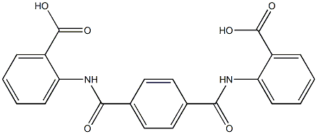 N,N'-ビス(o-カルボキシフェニル)テレフタルアミド 化学構造式