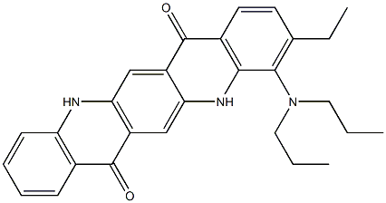4-(Dipropylamino)-3-ethyl-5,12-dihydroquino[2,3-b]acridine-7,14-dione