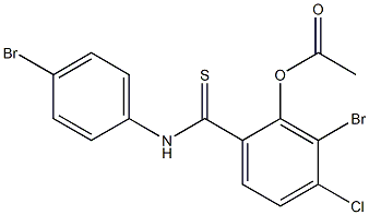 2-Acetoxy-3-bromo-N-(p-bromophenyl)-4-chlorobenzenecarbothioamide