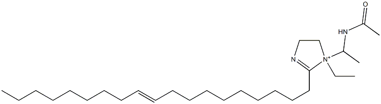 1-[1-(アセチルアミノ)エチル]-1-エチル-2-(10-ノナデセニル)-2-イミダゾリン-1-イウム 化学構造式