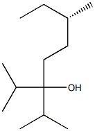 [S,(+)]-2,6-ジメチル-3-イソプロピル-3-オクタノール 化学構造式