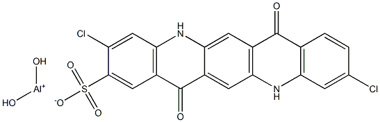 3,10-Dichloro-5,7,12,14-tetrahydro-7,14-dioxoquino[2,3-b]acridine-2-sulfonic acid dihydroxyaluminum salt