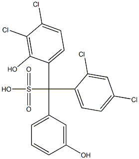 (2,4-Dichlorophenyl)(3,4-dichloro-2-hydroxyphenyl)(3-hydroxyphenyl)methanesulfonic acid
