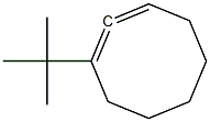 1-tert-ブチル-1,2-シクロオクタジエン 化学構造式