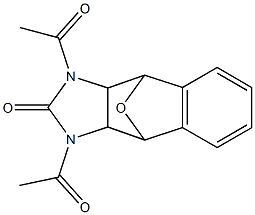 1,3-ジアセチル-3a,4,9,9a-テトラヒドロ-4,9-エポキシ-1H-ナフト[2,3-d]イミダゾール-2(3H)-オン 化学構造式