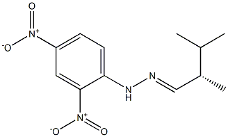 [S,(+)]-2,3-ジメチルブチルアルデヒド2,4-ジニトロフェニルヒドラゾン 化学構造式