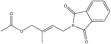 N-(4-アセトキシ-3-メチル-2-ブテニル)フタルイミド 化学構造式