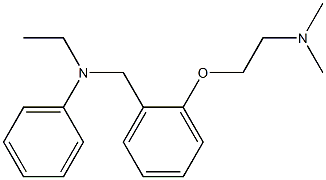 N-エチル-N-フェニル-o-[2-(ジメチルアミノ)エトキシ]ベンジルアミン 化学構造式