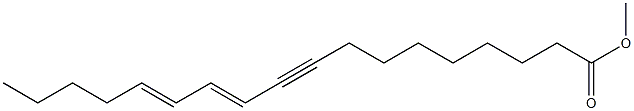 (11E,13E)-11,13-オクタデカジエン-9-イン酸メチル 化学構造式