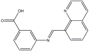 3-[[(Quinolin-8-yl)methylene]amino]benzoic acid