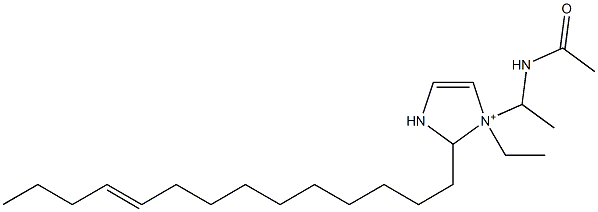 1-[1-(アセチルアミノ)エチル]-1-エチル-2-(10-テトラデセニル)-4-イミダゾリン-1-イウム 化学構造式