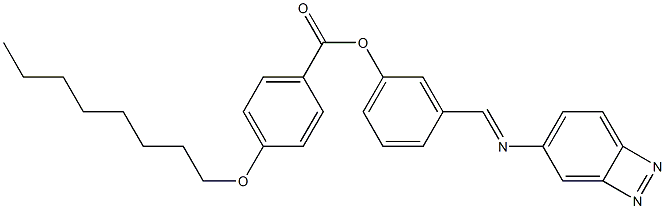 4-(オクチルオキシ)安息香酸3-[(アゾベンゼン-4-イル)イミノメチル]フェニル 化学構造式