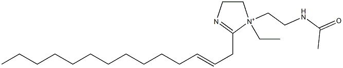1-[2-(アセチルアミノ)エチル]-1-エチル-2-(2-テトラデセニル)-2-イミダゾリン-1-イウム 化学構造式