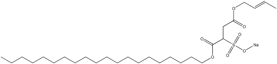 2-(Sodiosulfo)succinic acid 1-icosyl 4-(2-butenyl) ester Structure