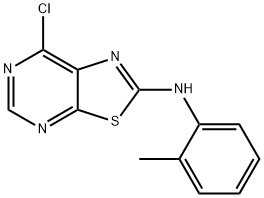 7-Chloro-n-o-tolylthiazolo[5,4-d]pyrimidin-2-amine Struktur