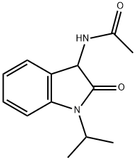 Acetamide,  N-[2,3-dihydro-1-(1-methylethyl)-2-oxo-1H-indol-3-yl]- Structure