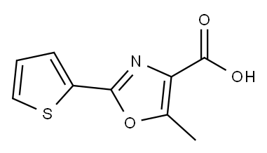 5-methyl-2-(thiophen-2-yl)-1,3-oxazole-4-carboxylic acid Structure