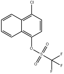 Methanesulfonic acid, 1,1,1-trifluoro-, 4-chloro-1-naphthalenyl ester Structure