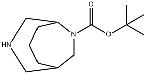 9-(tert-ブトキシカルボニル)-3,9-ジアザビシクロ[3.3.2]デカン 化学構造式