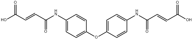 (E)-4-[4-(4-{[(E)-4-hydroxy-4-oxo-2-butenoyl]amino}phenoxy)anilino]-4-oxo-2-butenoic acid Struktur