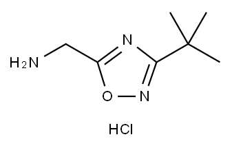 [(3-tert-ブチル-1,2,4-オキサジアゾール-5-イル)メチル]アミン塩酸塩 化学構造式