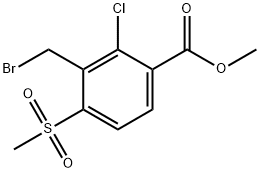 methyl 3-bromomethyl-2-chloro-4-methyl-sulfonylbenzoate Structure