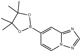7-(4,4,5,5-四甲基-1,3,2-二氧硼杂环戊烷-2-基)[1,2,4]三唑并[1,5-a]吡啶, 1210048-18-2, 结构式