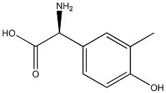 (2S)-2-AMINO-2-(4-HYDROXY-3-METHYLPHENYL)ACETIC ACID 结构式