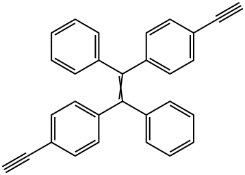 α,β-ビス(4-エチニルフェニル)スチルベン 化学構造式