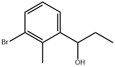 1-(3-bromo-2-methylphenyl)propan-1-ol, 1270584-65-0, 结构式