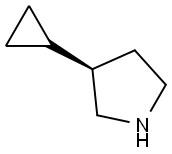 (3R)-3-cyclopropylpyrrolidine Struktur