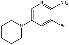 3-Bromo-2-amino-5-(piperidino)pyridine 结构式