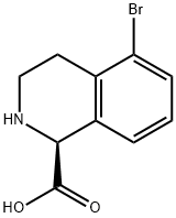 (S)-5-溴-1,2,3,4-四氢异喹啉-1-甲酸 结构式