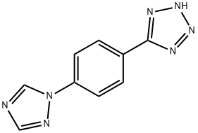 2H-TETRAZOLE, 5-[4-(1H-1,2,4-TRIAZOL-1-YL)PHENYL]-, 1423810-54-1, 结构式