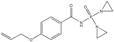 N-[ビス(1-アジリジニル)ホスフィニル]-m-メトキシベンズアミド 化学構造式
