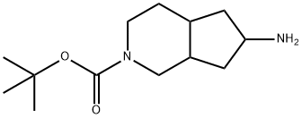 6-氨基六氢-1H-环戊二烯并[C]吡啶-2(3H)-羧酸叔丁酯 结构式