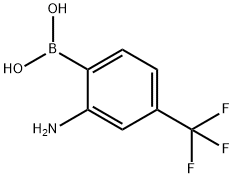 2-Amino-4-(trifluoromethyl)phenylboronic acid, 1604034-81-2, 结构式