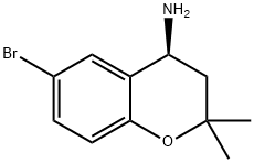 (S)-6-溴-2,2-二甲基苯并二氢吡喃-4-胺 结构式