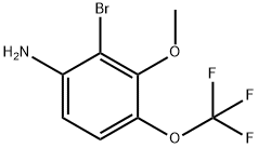 2-溴-3-甲氧基-4-(三氟甲氧基)苯胺, 1805568-90-4, 结构式