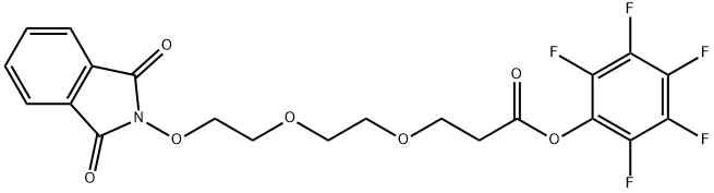 Perfluorophenyl 3-(2-(2-(1,3-dioxoisoindolin-2-yloxy)ethoxy)ethoxy)propanoate Struktur