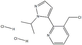 3-(氯甲基)-2-(2-丙-2-基吡唑-3-基)吡啶二盐酸盐(沃塞洛托 N-2) 结构式