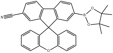 7-硼酸频哪醇酯-螺[9H-芴-9,9′-[9H]氧杂蒽]-2-腈基, 2259843-44-0, 结构式