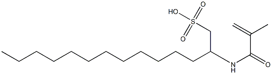 2-(2-methylprop-2-enoylamino)tetradecane-1-sulfonic acid 结构式