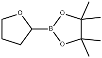 4,4,5,5-四甲基-2-四氢呋喃-2-基-1,3,2-二氧杂硼烷 结构式