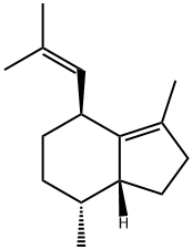 1H-Indene, 2,4,5,6,7,7a-hexahydro-3,7-dimethyl-4-(2-methyl-1-propen-1-yl)-, (4S,7R,7aR)- Structure